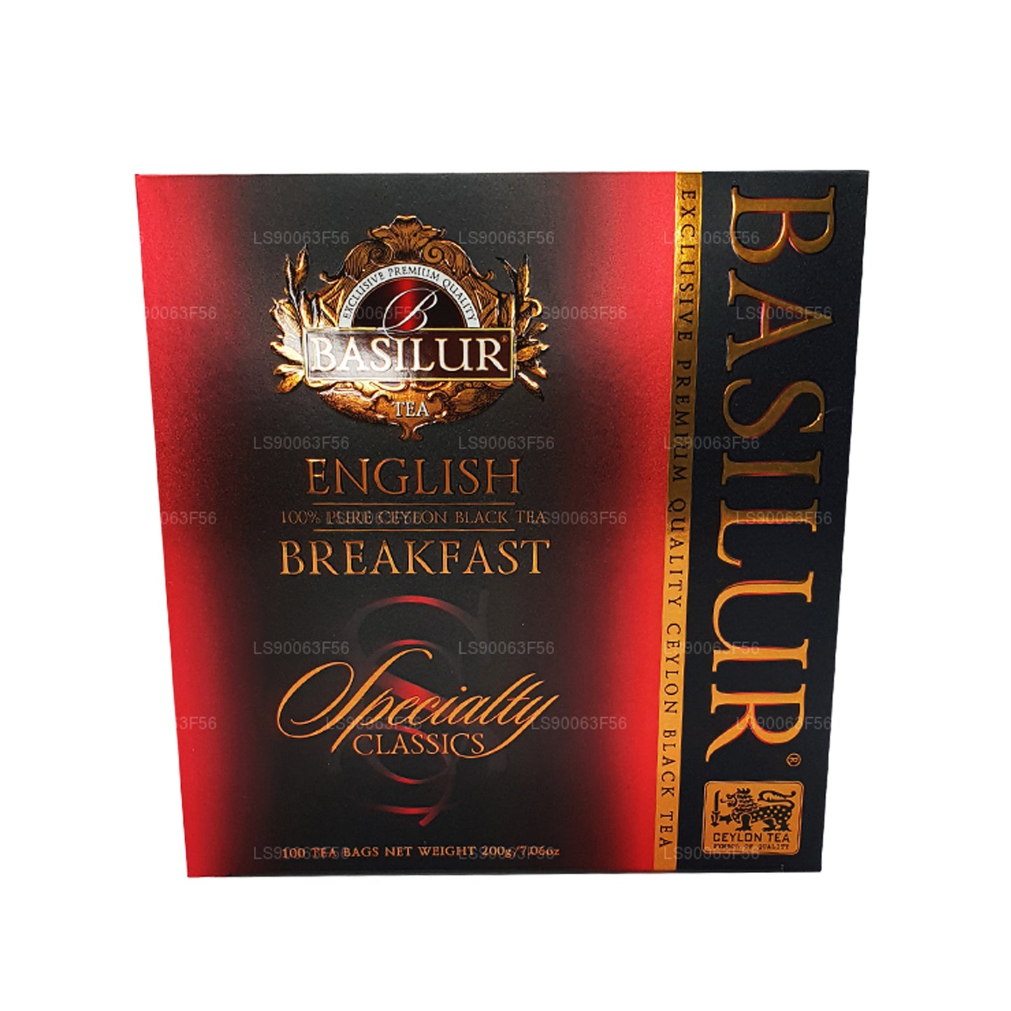 Basilur English Breakfast Pure Ceylon svart te (200g) 100 tepåsar