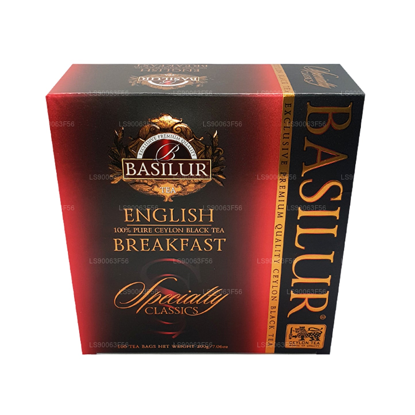 Basilur English Breakfast Pure Ceylon svart te (200g) 100 tepåsar