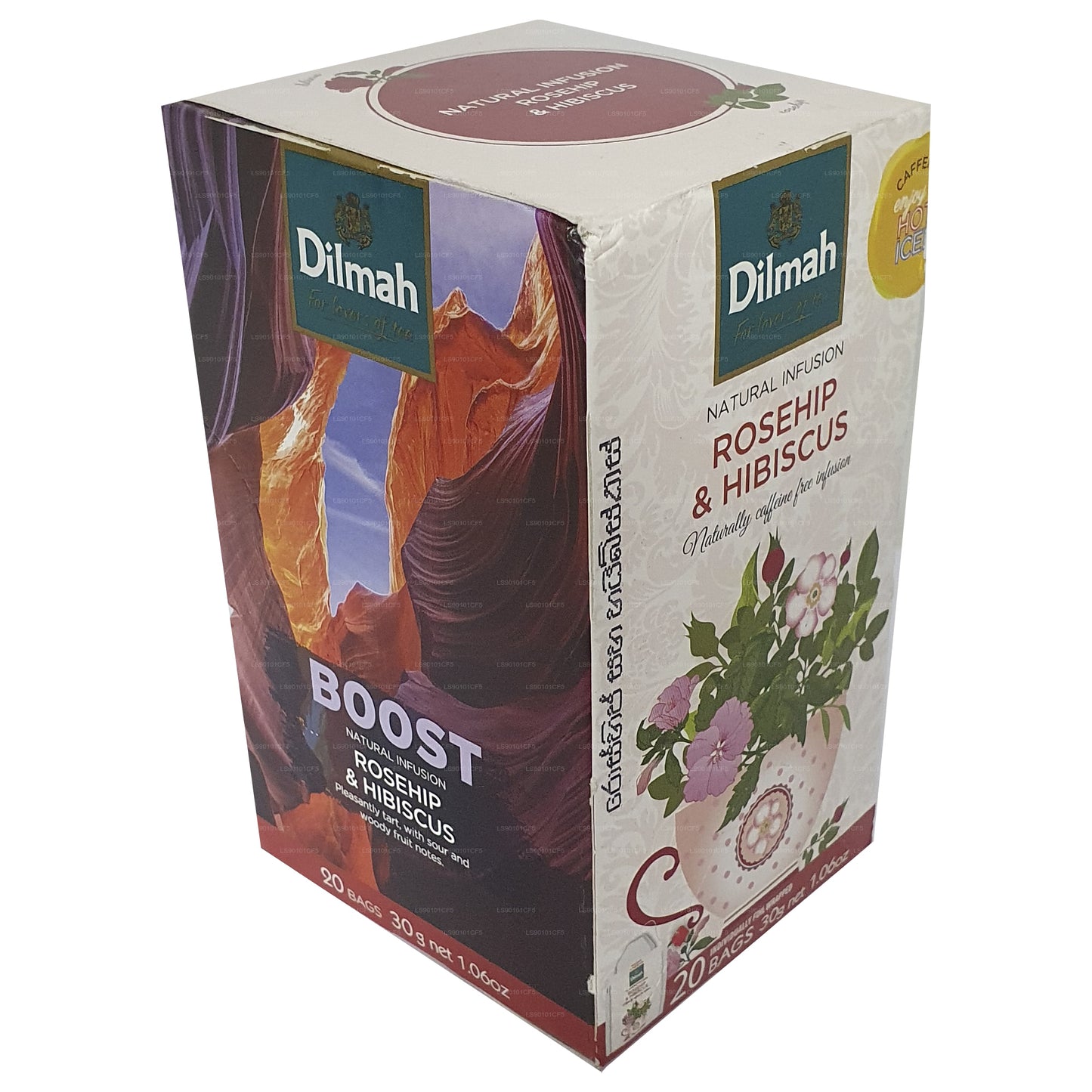 Dilmah Rosehip & Hibiscus smaksatt svart te (30g)