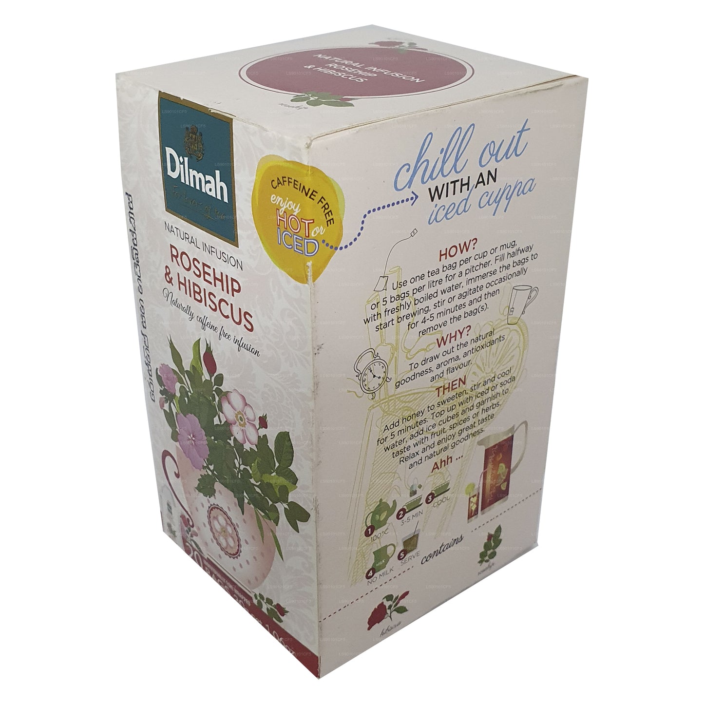 Dilmah Rosehip & Hibiscus smaksatt svart te (30g)