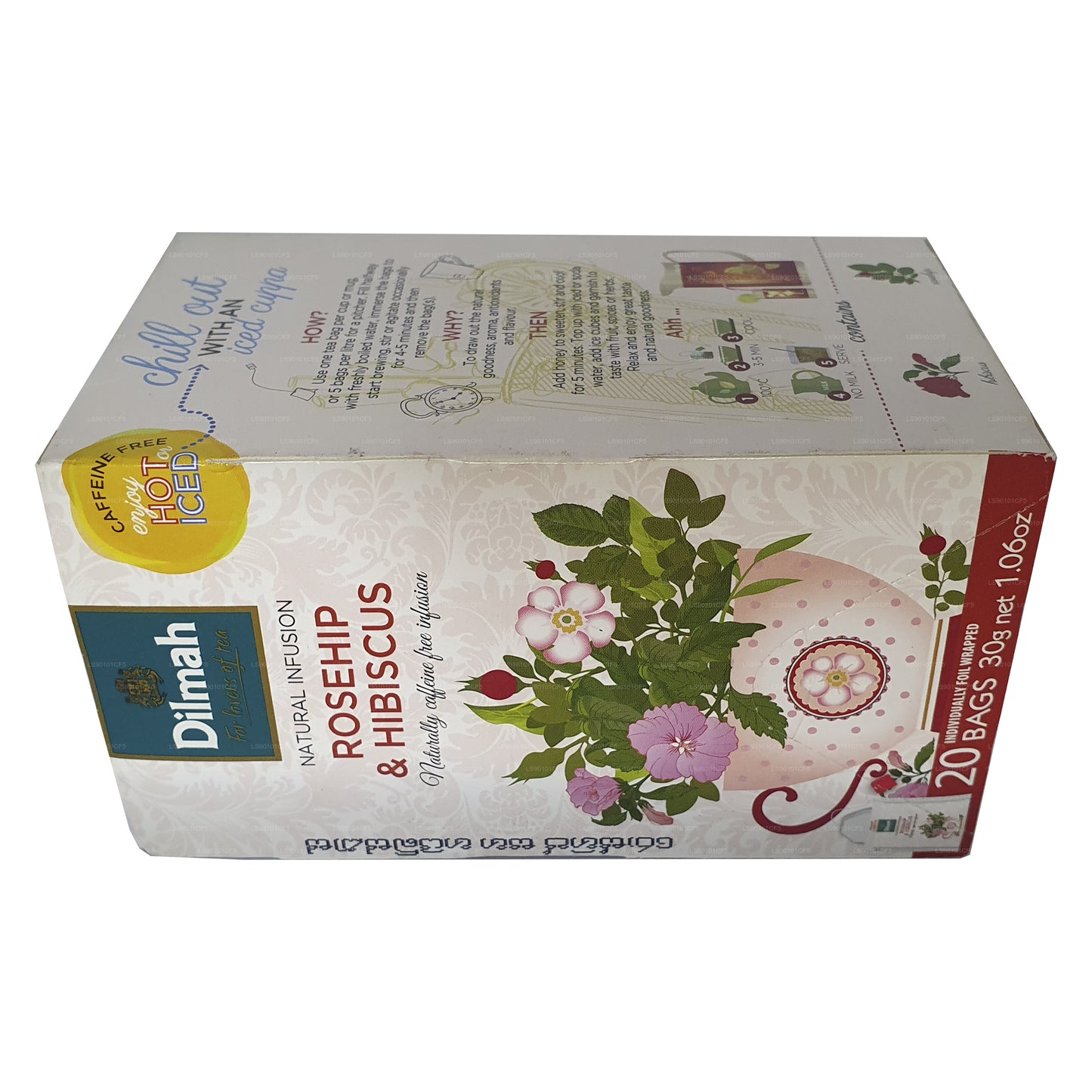 Dilmah Rosehip & Hibiscus smaksatt svart te (30g)