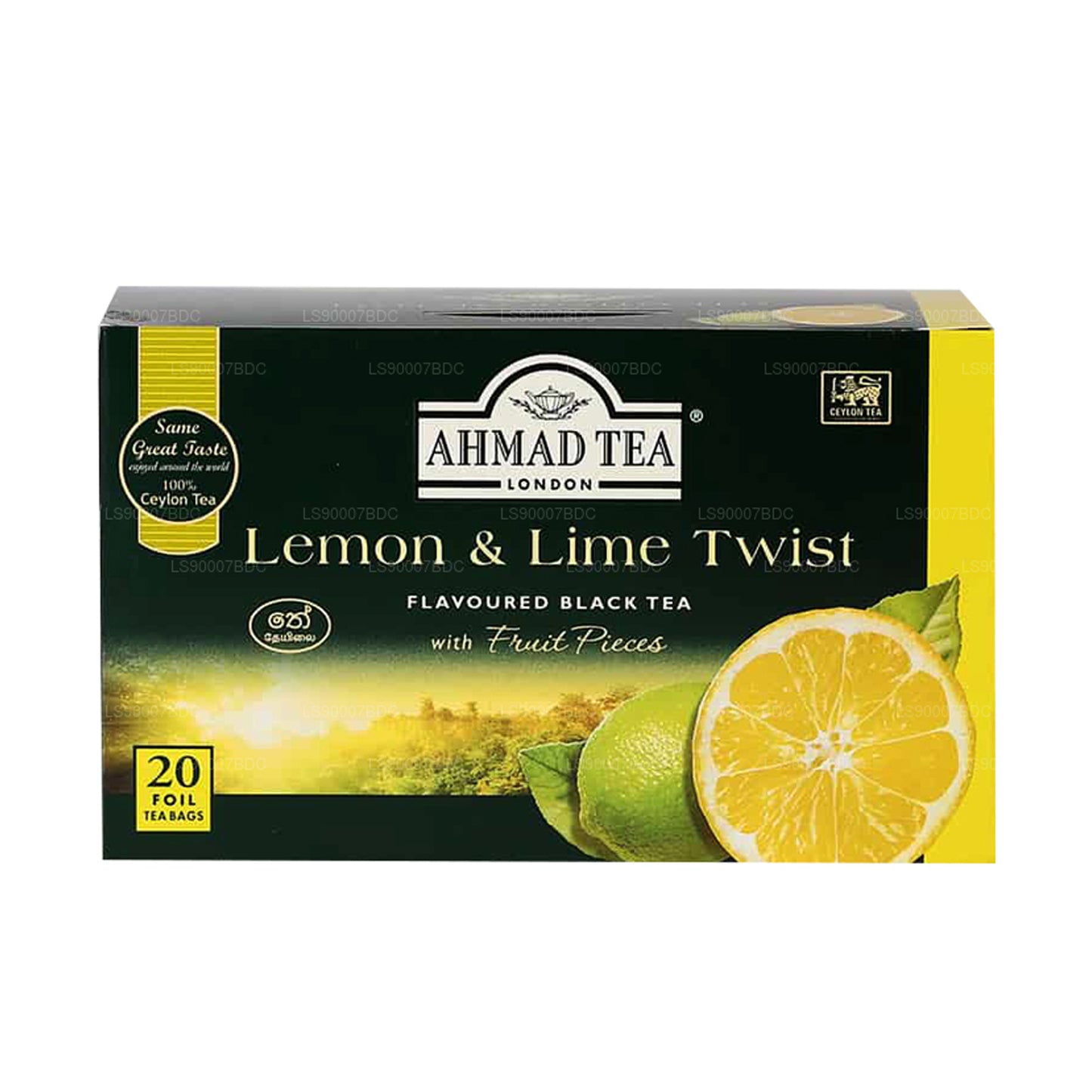 Ahmad Te Citron och Lime 20 Folie tepåsar (40g)