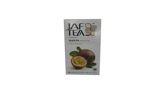 Jaf Tea Pure Fruits Kollektion Svart Te Passionsfrukt Folie Kuvert Tepåsar (30g)