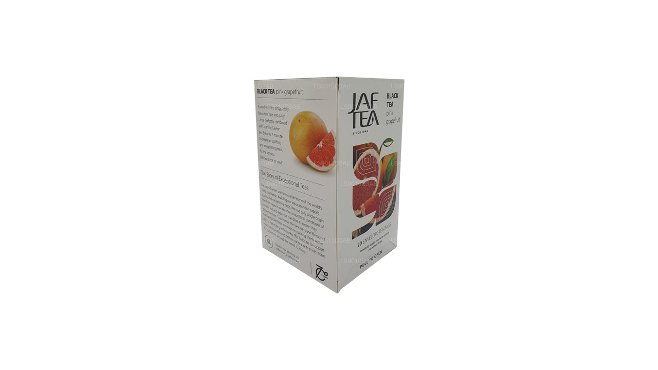 Jaf Tea Pure Fruits Kollektion Svart Te Rosa Grapefruktfolie Kuvert Tepåsar (30g)