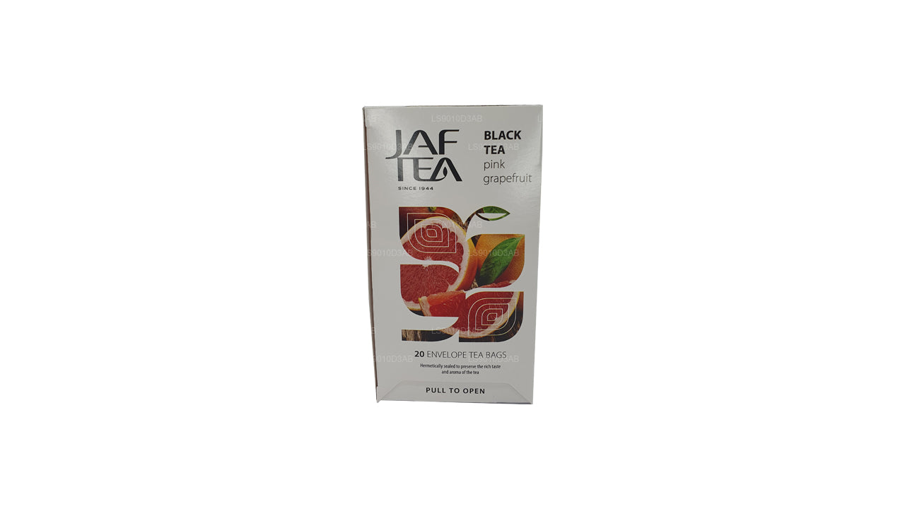 Jaf Tea Pure Fruits Kollektion Svart Te Rosa Grapefruktfolie Kuvert Tepåsar (30g)