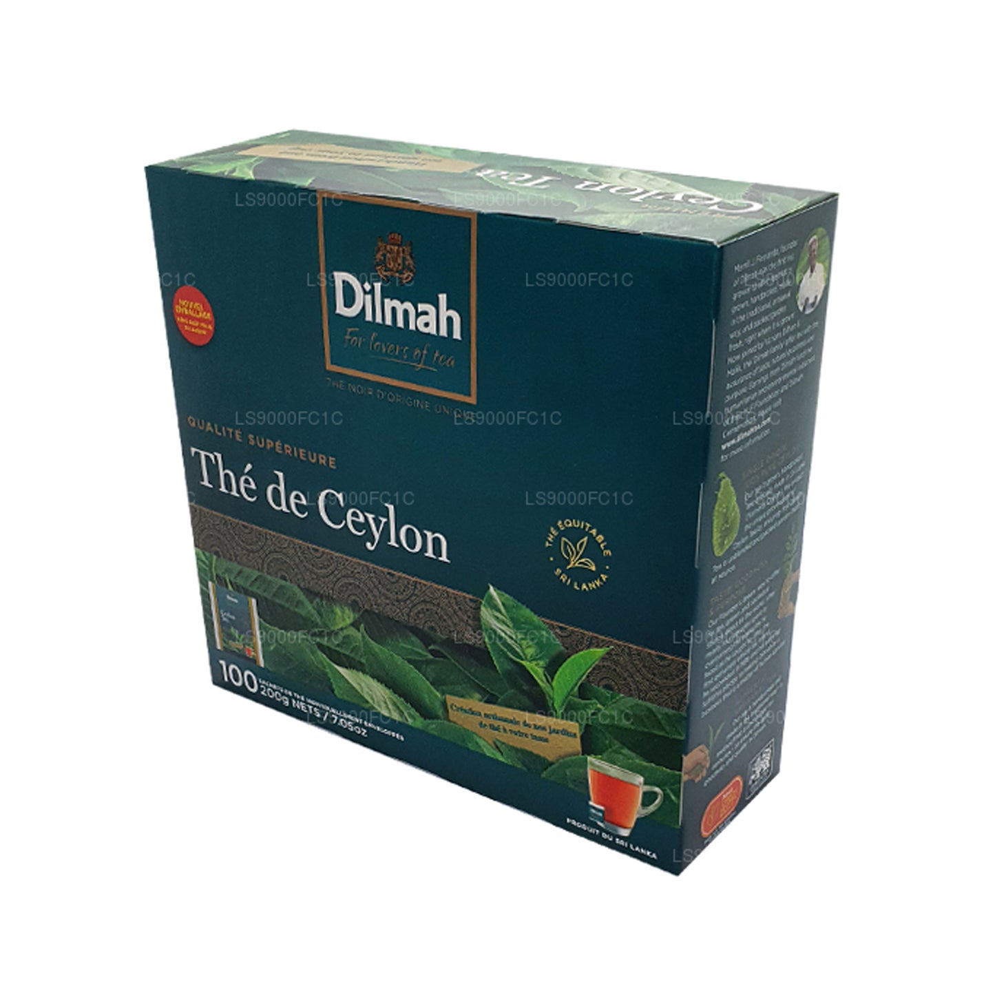Dilmah Premium Ceylon te, individuellt förpackade 100 tepåsar (200g)