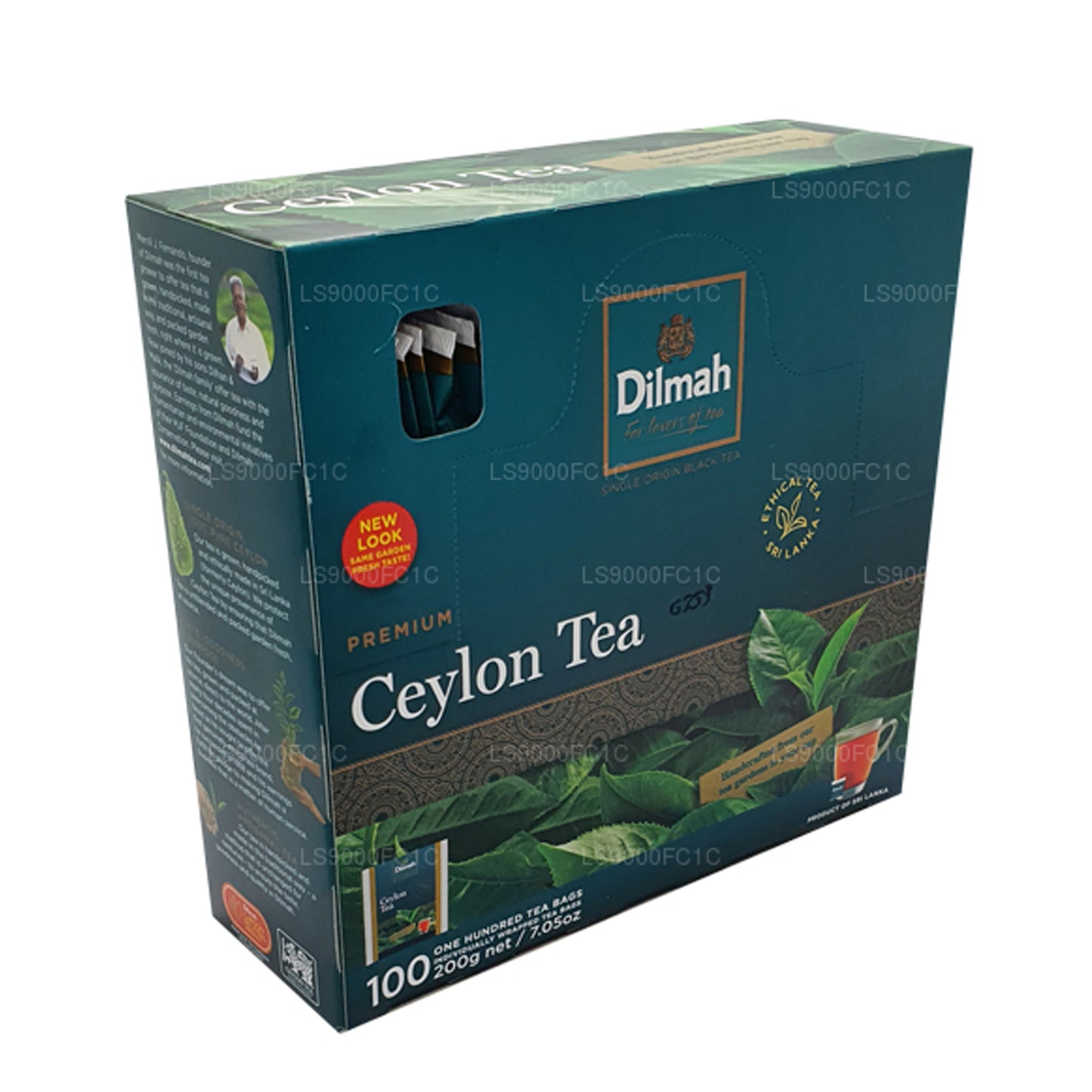 Dilmah Premium Ceylon te, individuellt förpackade 100 tepåsar (200g)