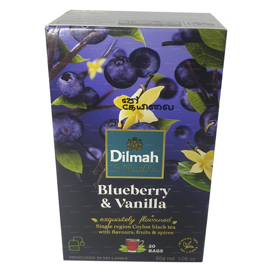 Dilmah blåbär och vanilj smaksatt te (40g) 20 tepåsar