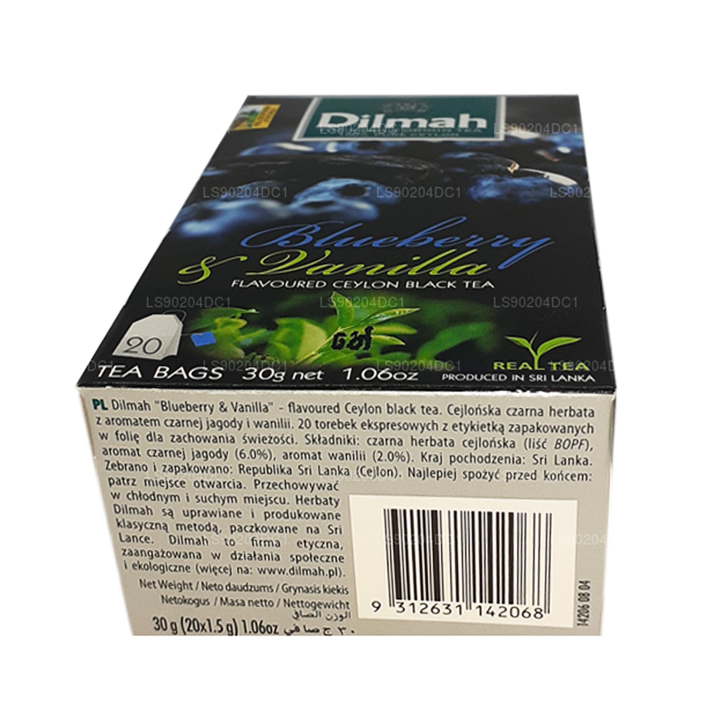 Dilmah blåbär och vanilj smaksatt te (40g) 20 tepåsar