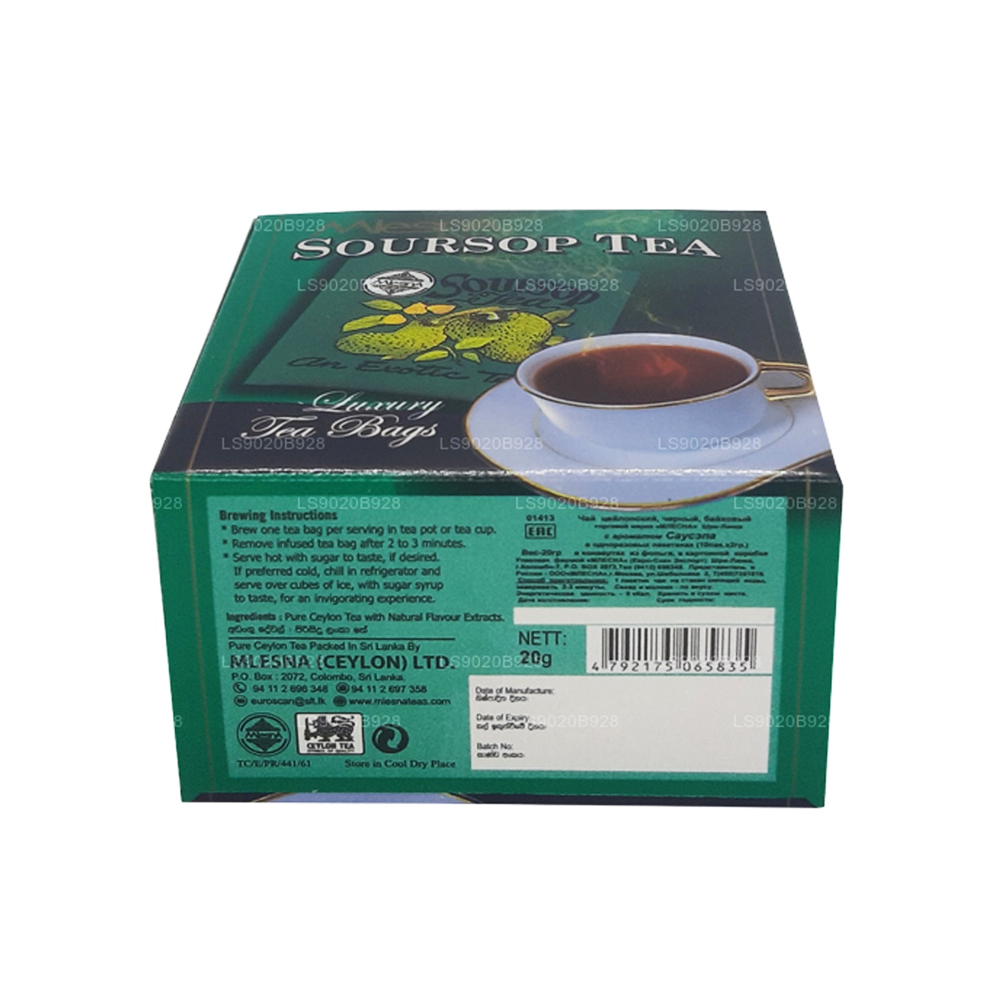 Mlesna Soursop te (20g) 10 lyxiga tepåsar