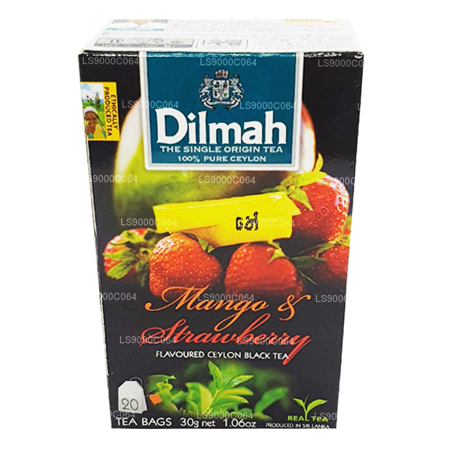Dilmah Mango och Strawberry smaksatt te (30g) 20 tepåsar
