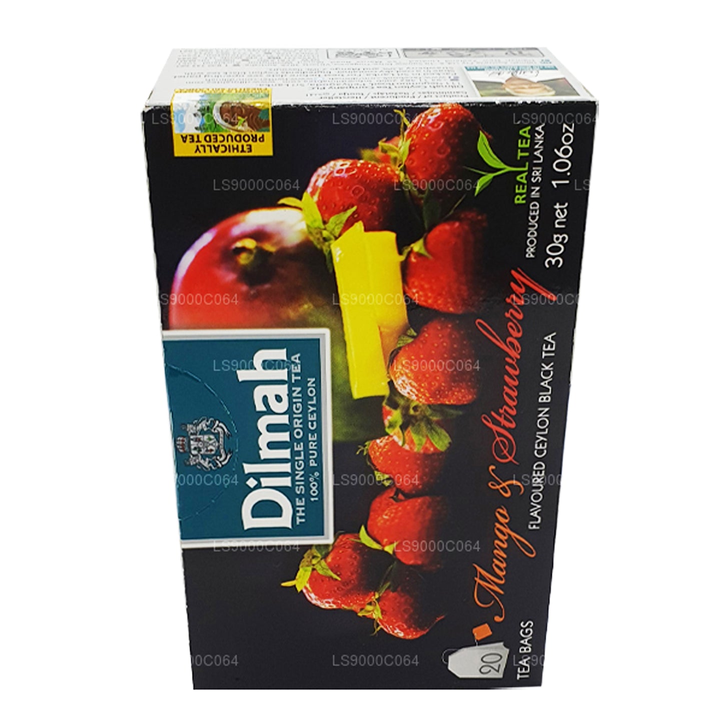 Dilmah Mango och Strawberry smaksatt te (30g) 20 tepåsar