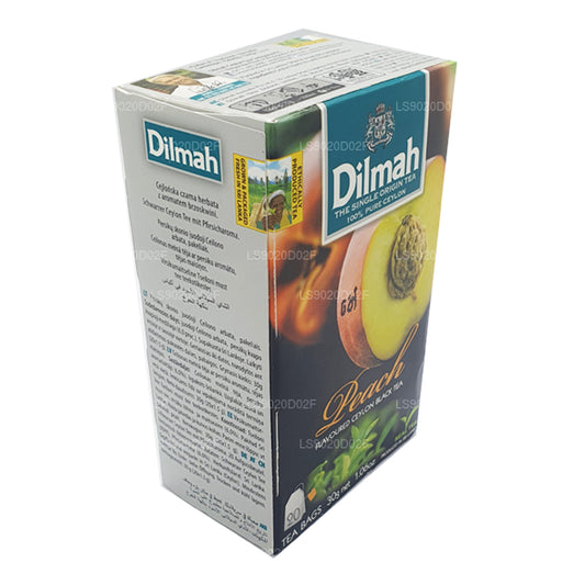 Dilmah persika smaksatt Ceylon svart te (30g) 20 tepåsar