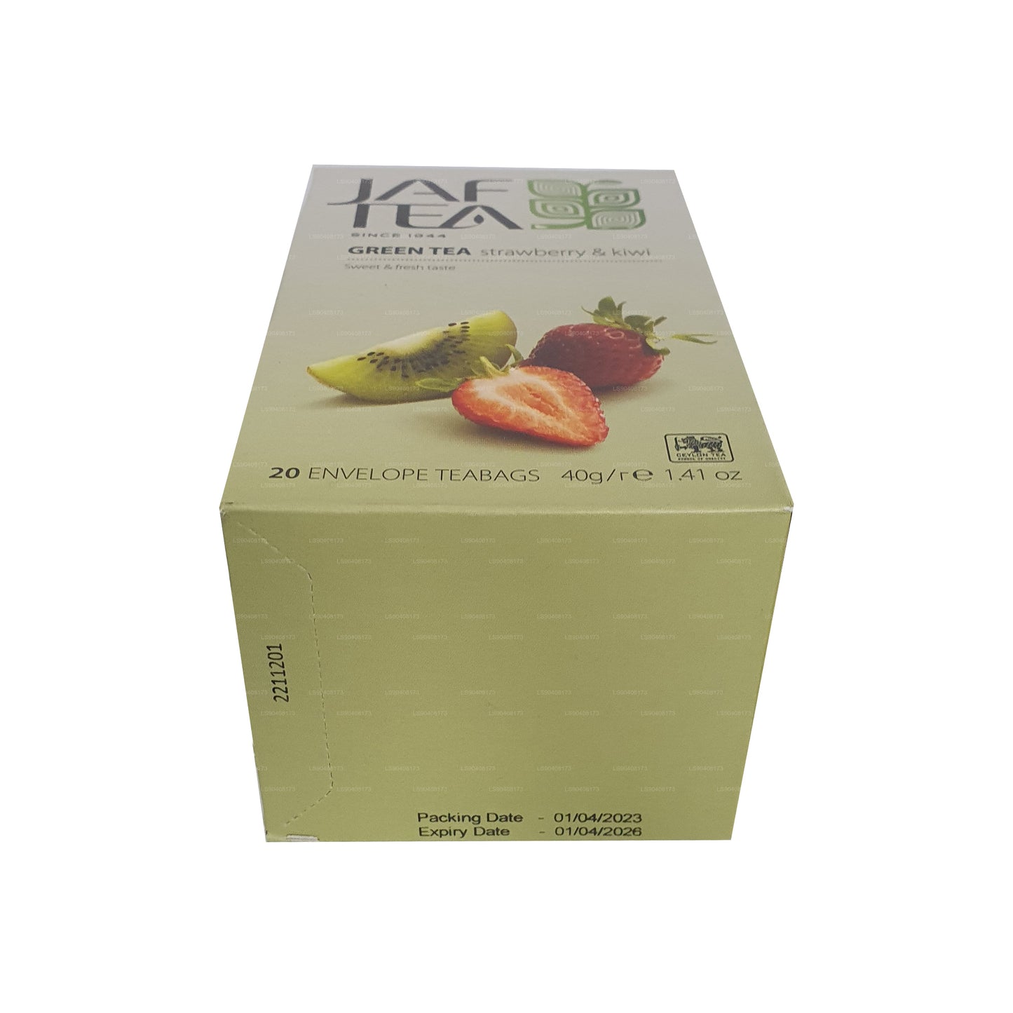 Jaf Tea Pure Green Collection Grönt te Jordgubbe och Kiwi (40g) 20 tepåsar