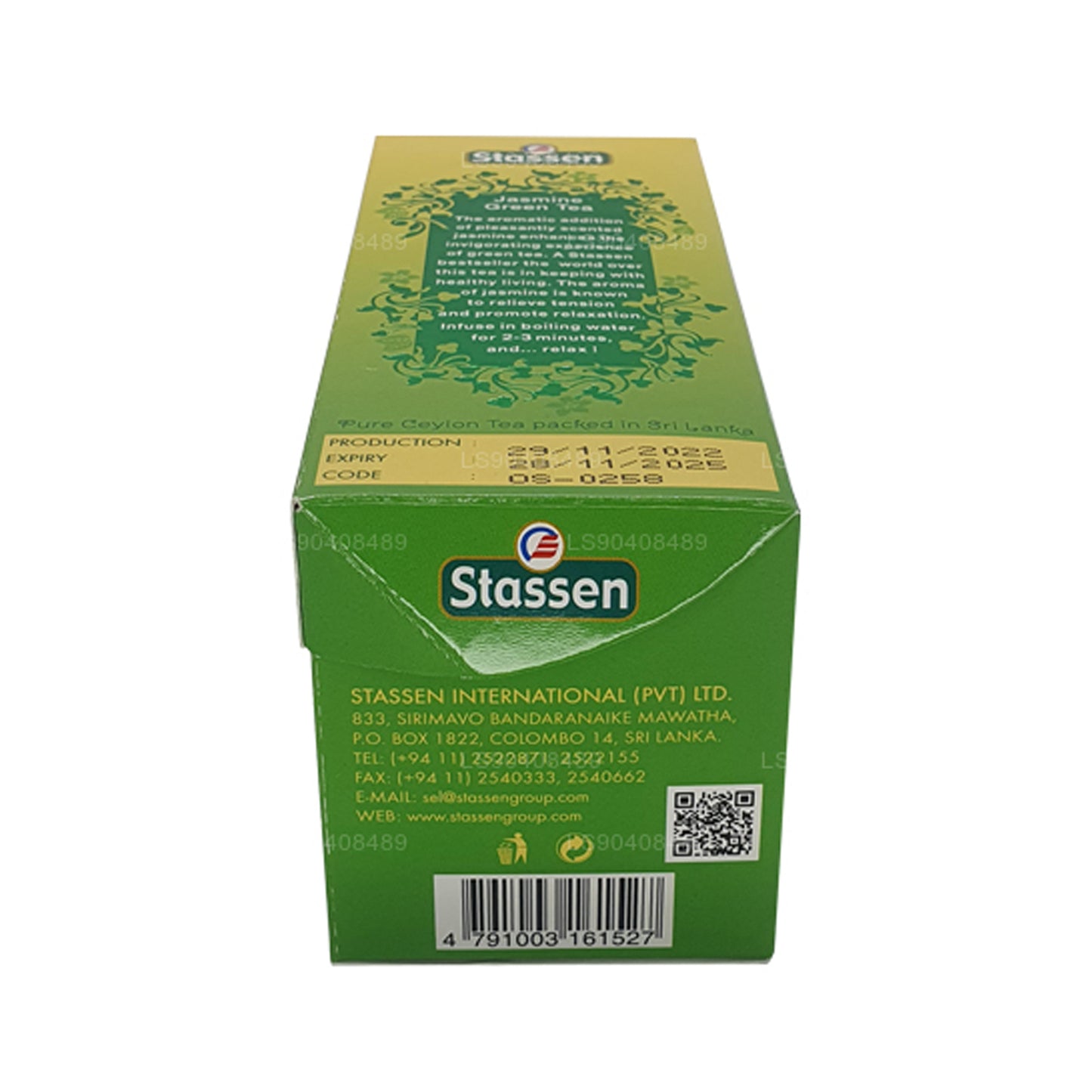 Stassen Jasmine grönt te (37,5 g) 25 tepåsar