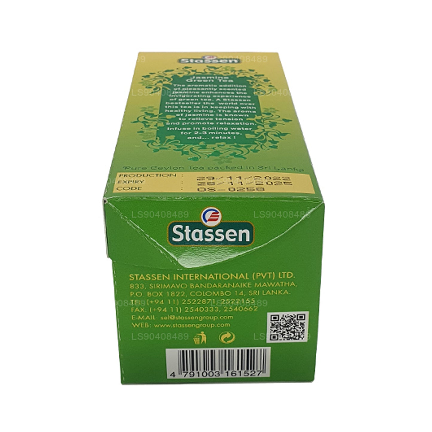 Stassen Jasmine grönt te (37,5 g) 25 tepåsar