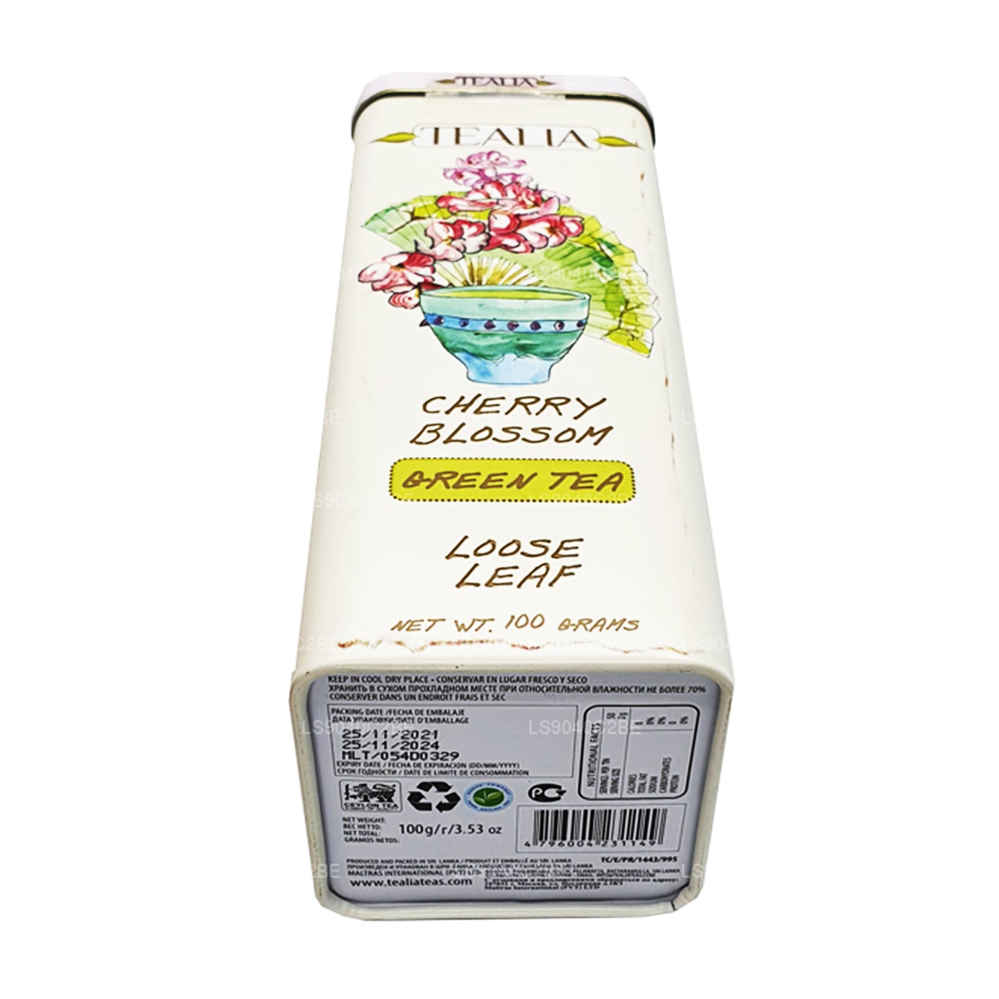 Tealia Cherry Blossom grönt te lösa blad (100g)