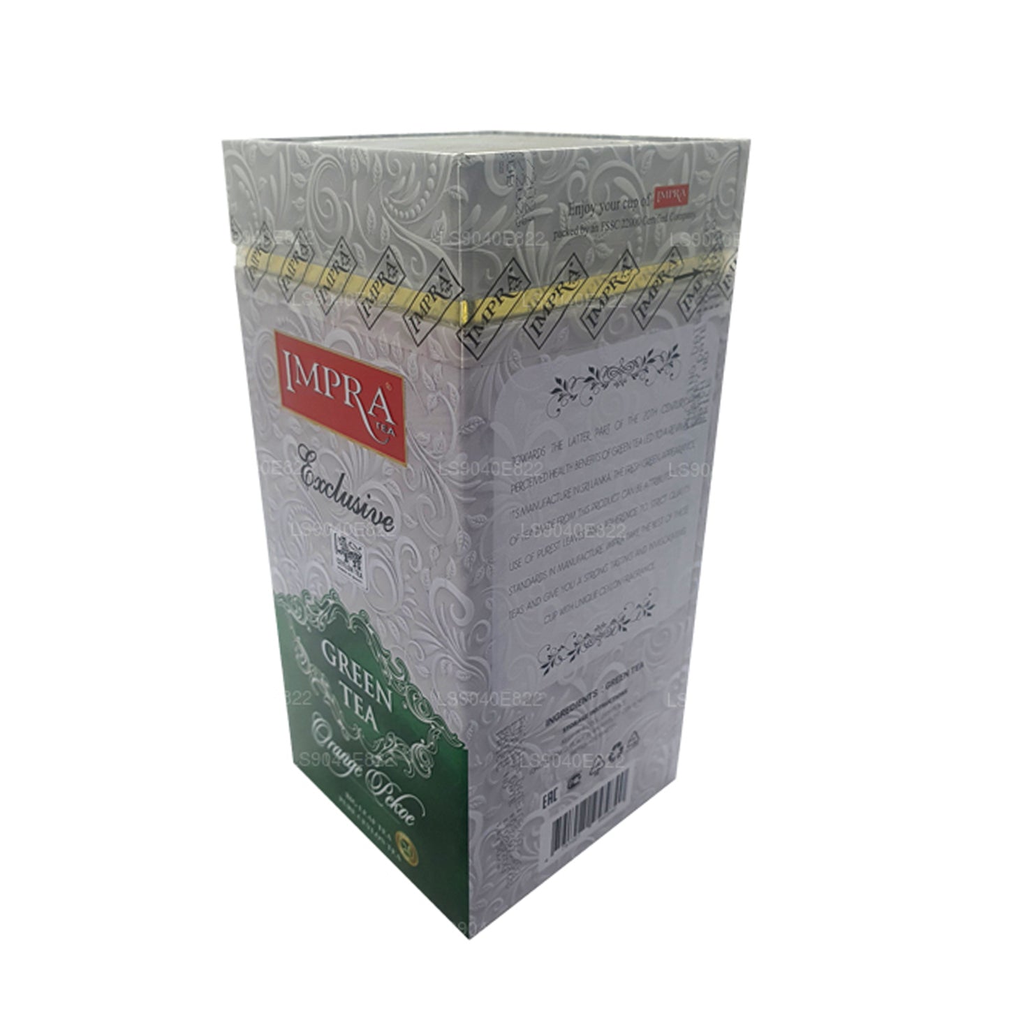 Impra Exklusivt Big Leaf Grönt Te, Orange Pekoe (200g) Caddy