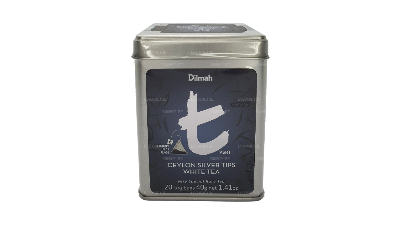 Dilmah T-serien VSRT Ceylon Silver Tips Vit Teburk Caddy (40g) Lösa blad