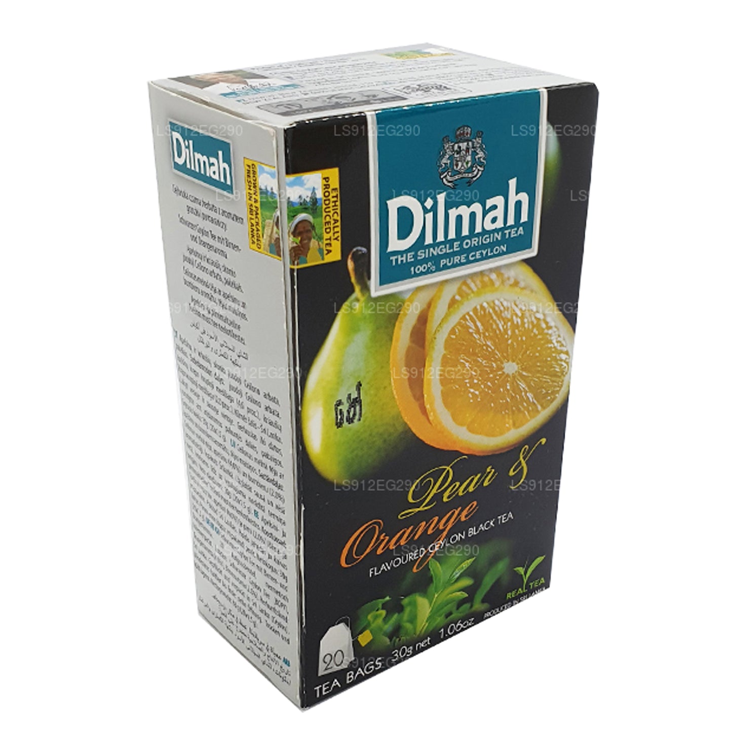 Dilmah päron och apelsin smaksatt Ceylon svart te (30g) 20 tepåsar