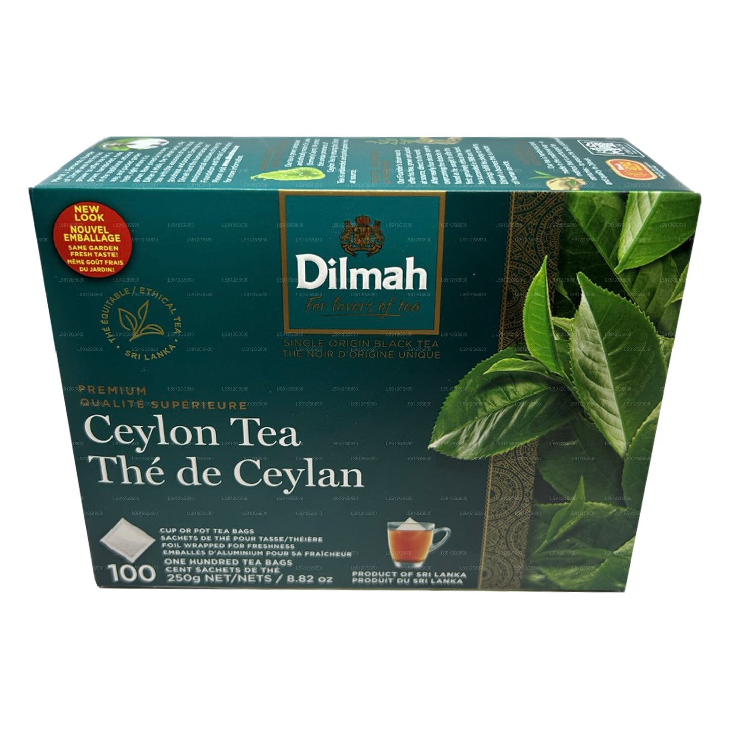 Dilmah Premium Ceylon Te (250 g) 100 taglösa tepåsar