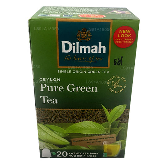 Dilmah Pure Ceylon grönt te (40g) 20 tepåsar
