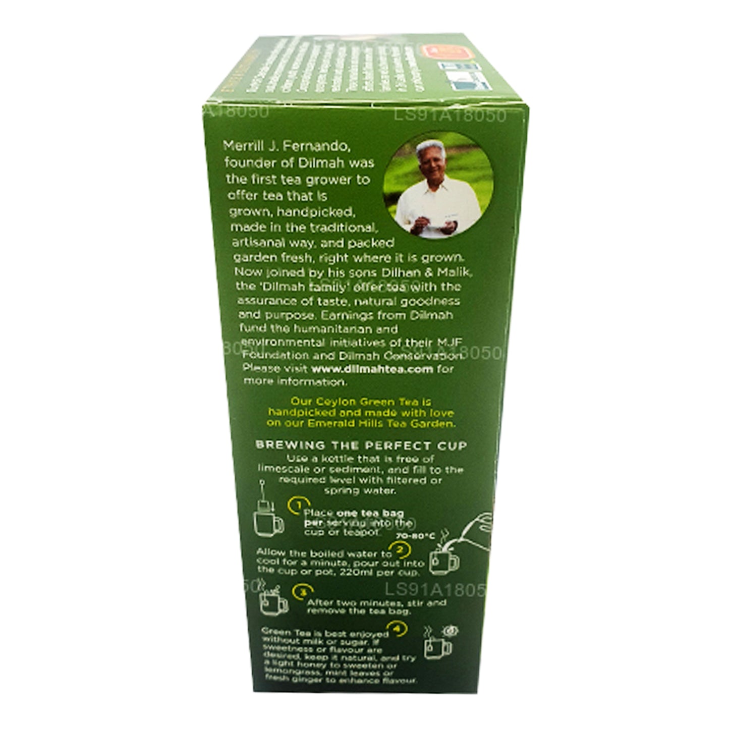 Dilmah Pure Ceylon grönt te (40g) 20 tepåsar
