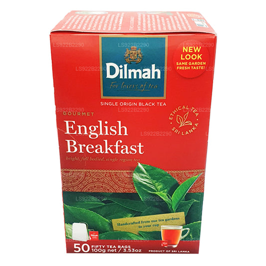 Dilmah engelsk frukost te, 50 tepåsar (100g)