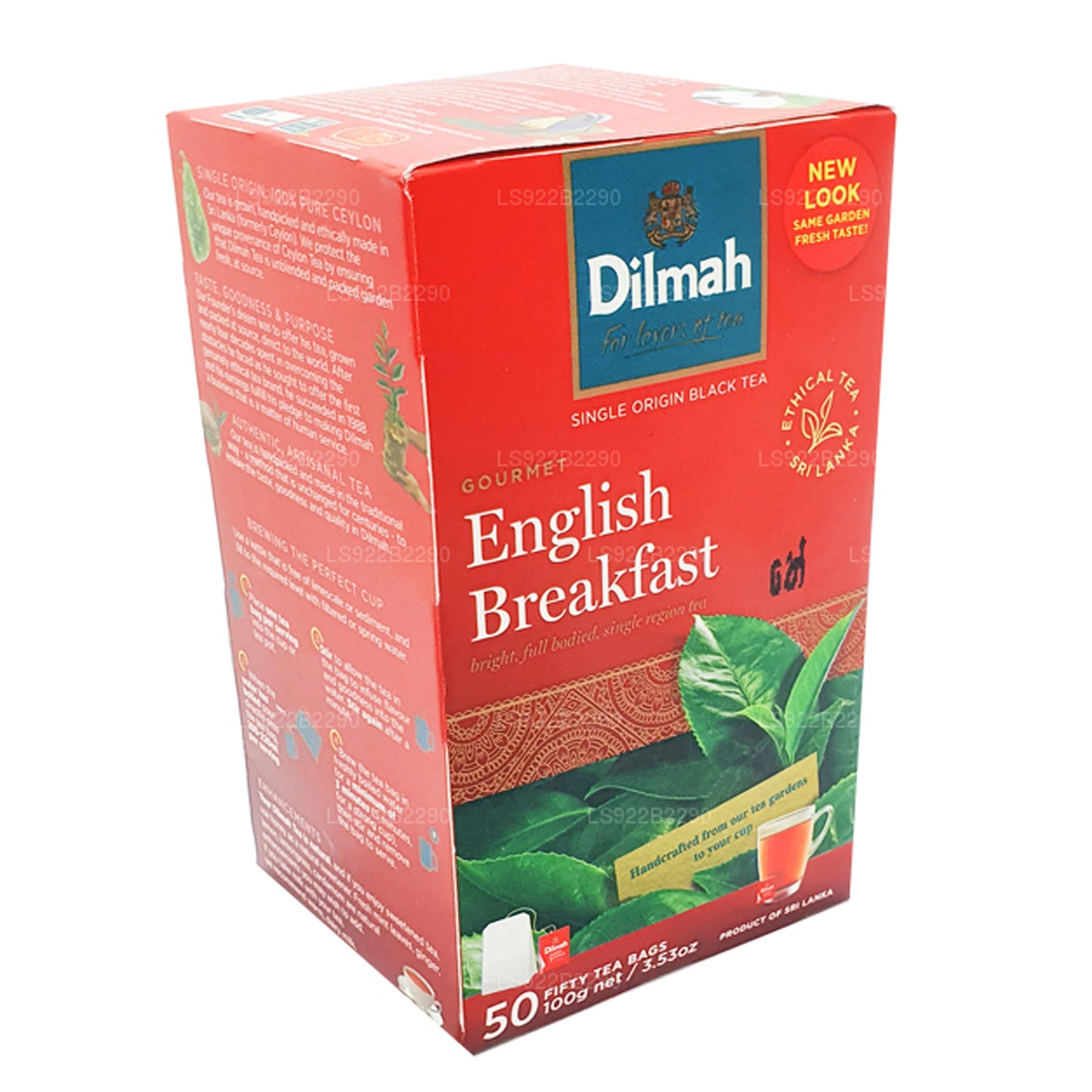 Dilmah engelsk frukost te, 50 tepåsar (100g)