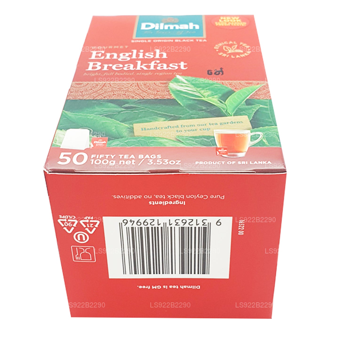 Dilmah engelsk frukost te, 50 tepåsar (100g)