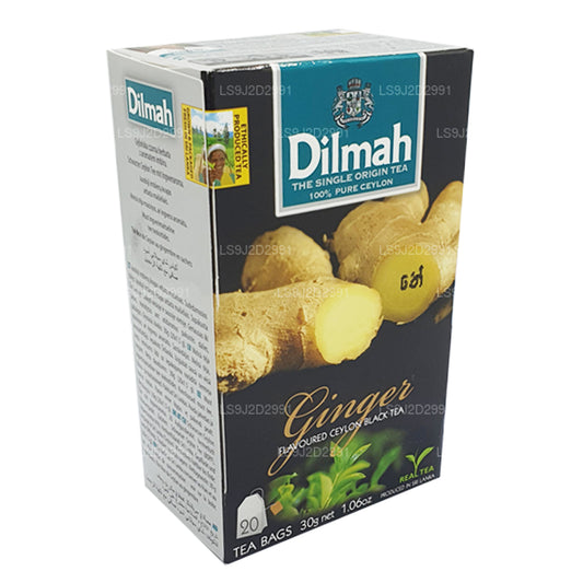 Dilmah ingefära smaksatt svart te (30g) 20 tepåsar