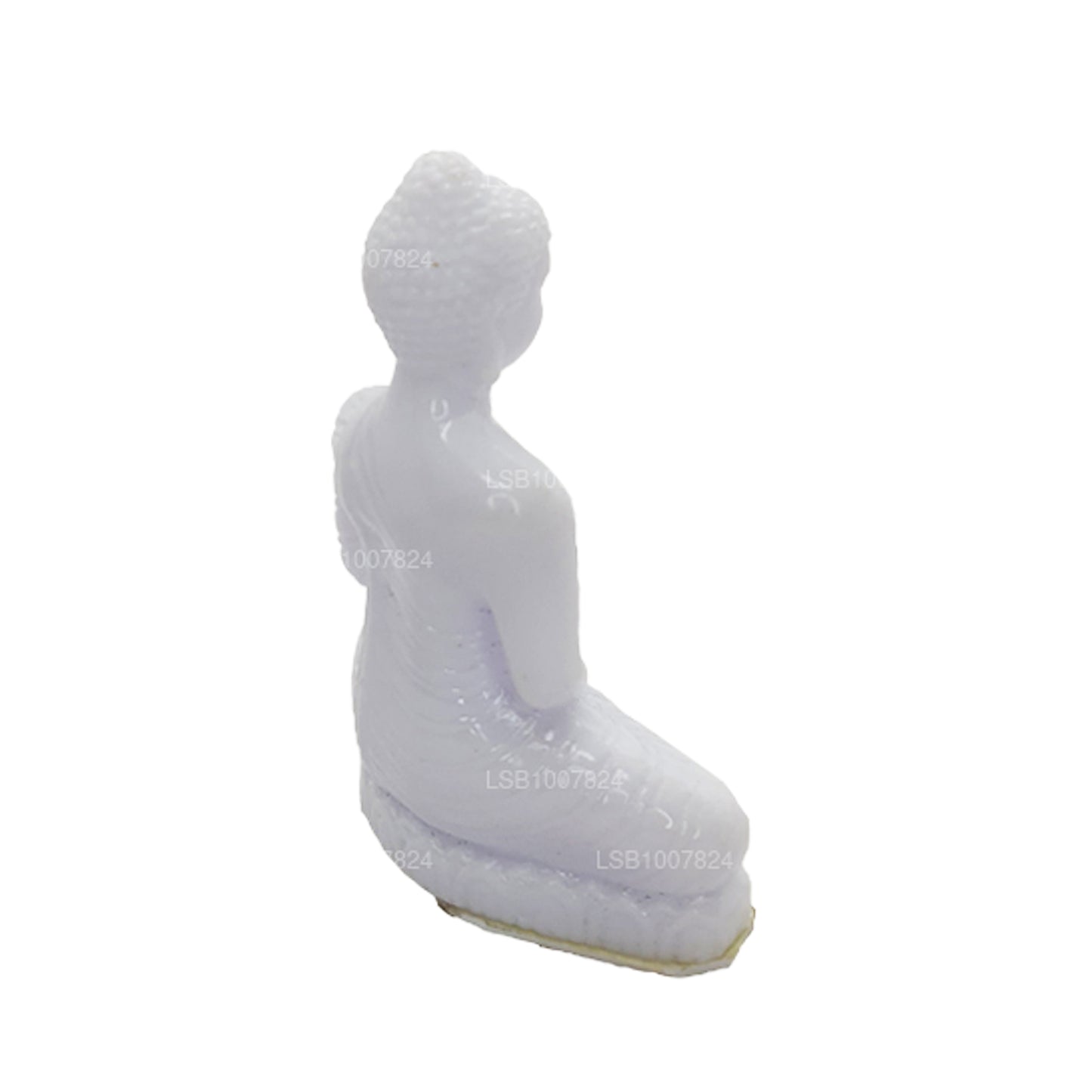 Buddha staty (vit färg) för bil instrumentbräda (7 cm x 3 cm)