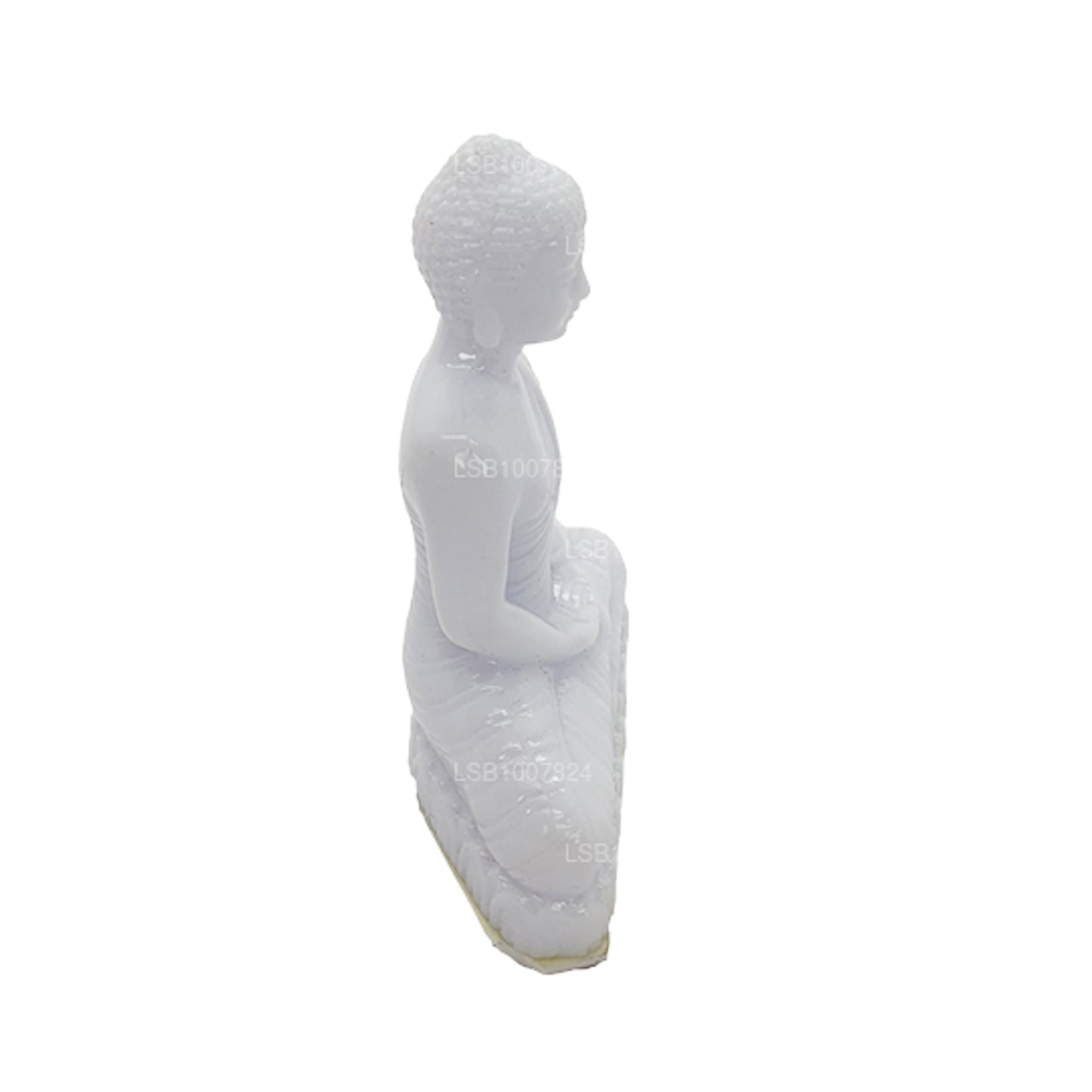 Buddha staty (vit färg) för bil instrumentbräda (7 cm x 3 cm)