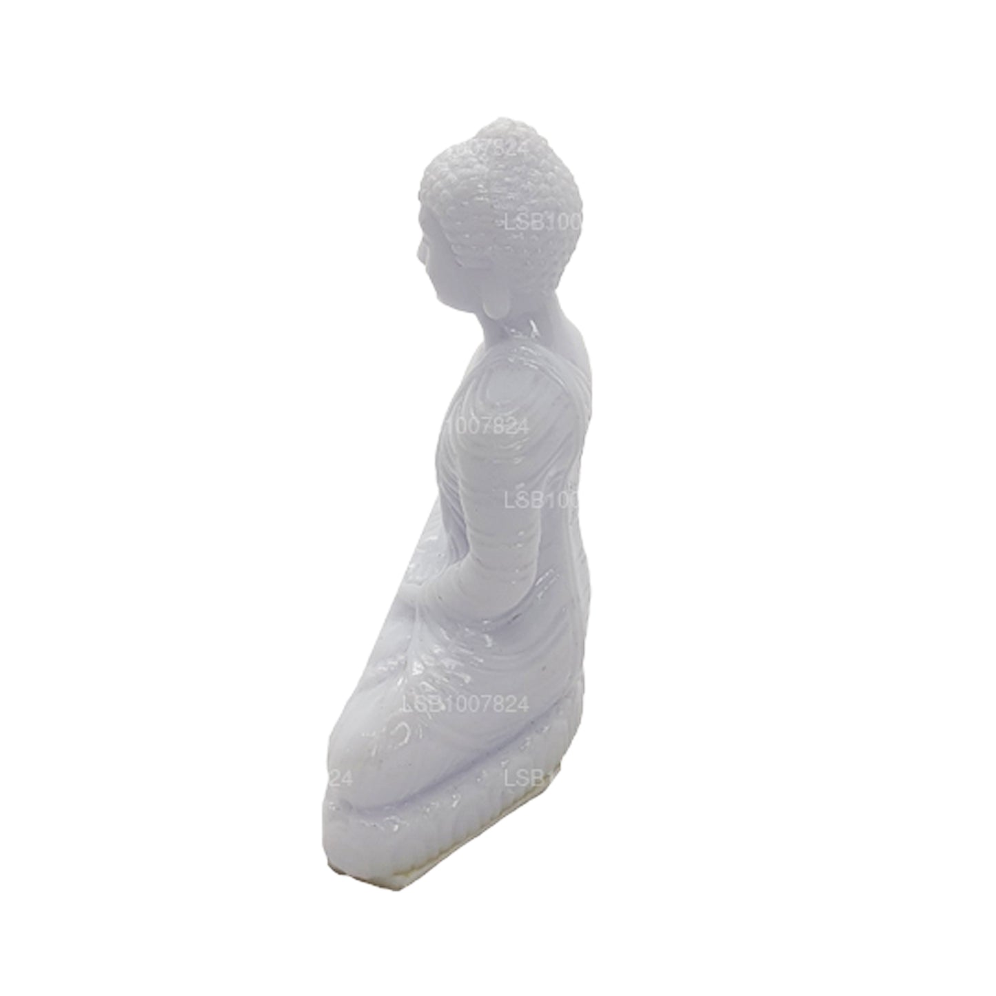 Buddha staty (vit färg) för bil instrumentbräda (7 cm x 3 cm)