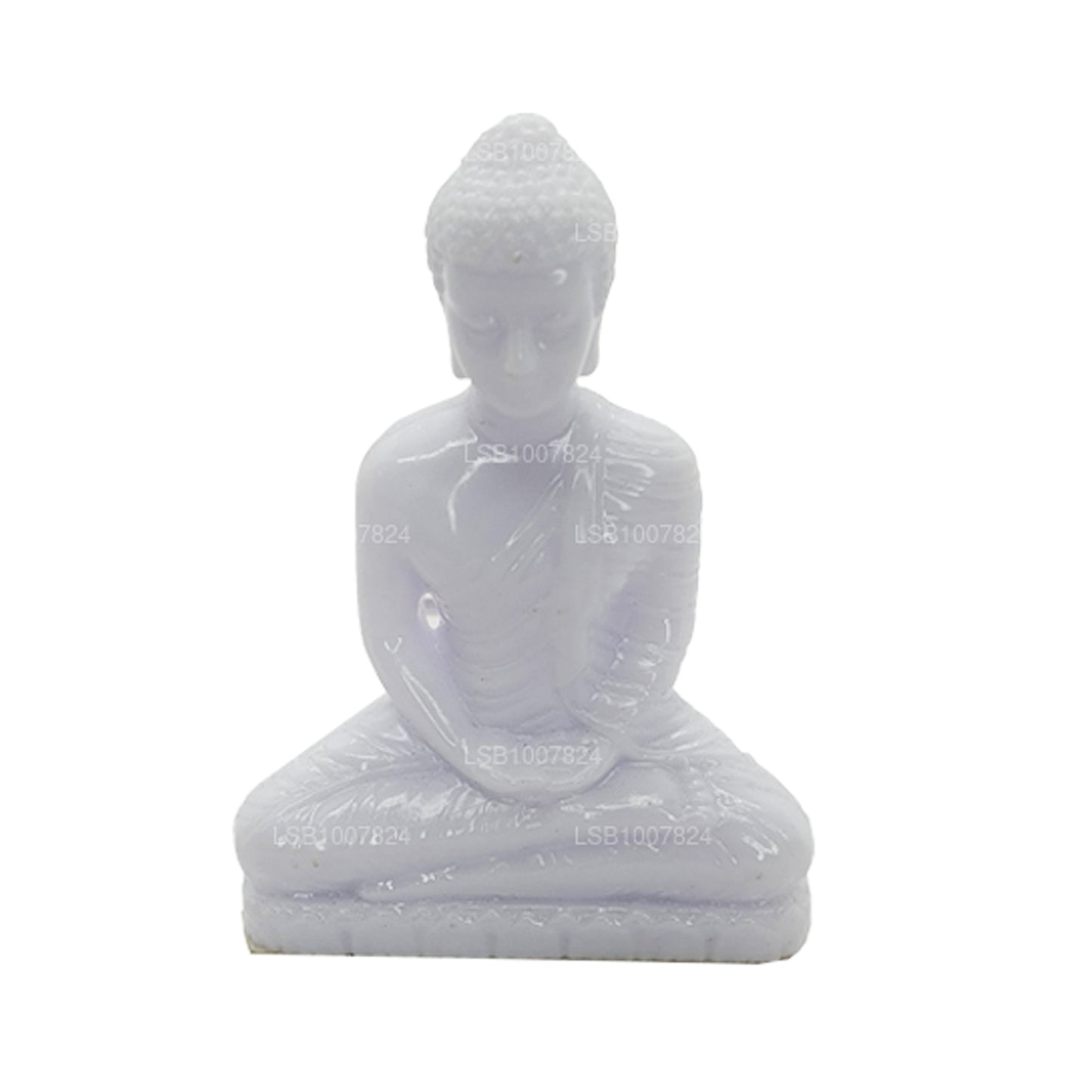 Buddha staty (vit färg) för bil instrumentbräda (7 cm x 3 cm)