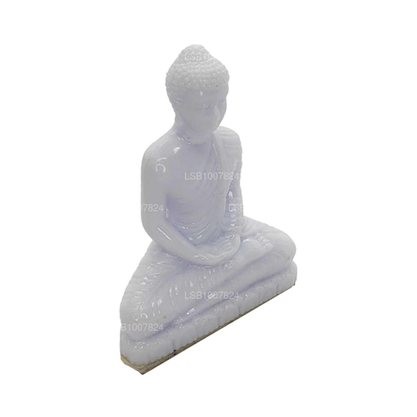 Buddha staty (vit färg) för bil instrumentbräda (7 cm x 3 cm)