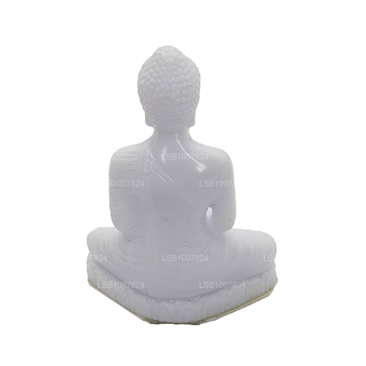 Buddha staty (vit färg) för bil instrumentbräda (7 cm x 3 cm)