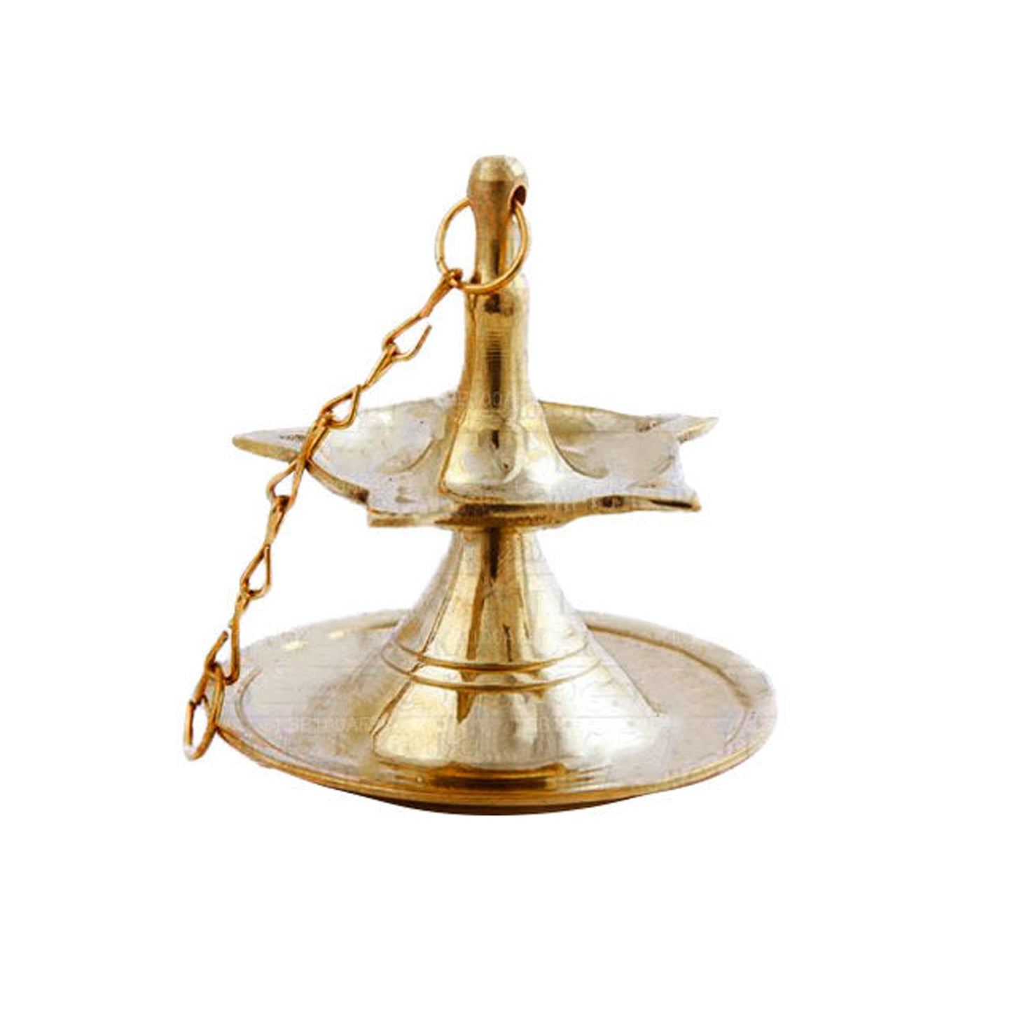 Sri Lankan Traditional Brass Hanging Oil Lamp (Design A)