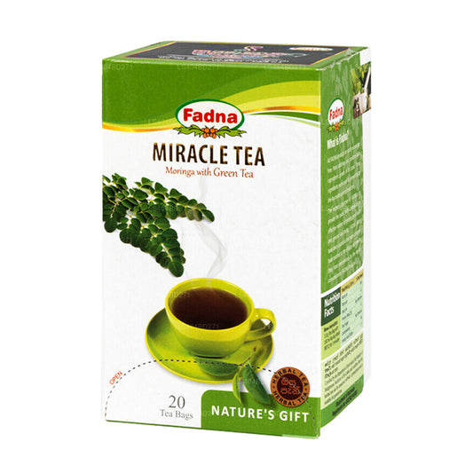 Fadna Miracle Tea Moringa med grönt te (40g) 20 tepåsar