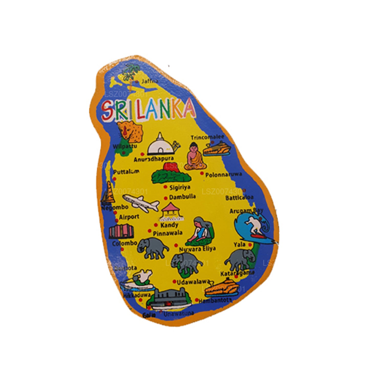 Sri Lankan Provinces Fridge Magnet