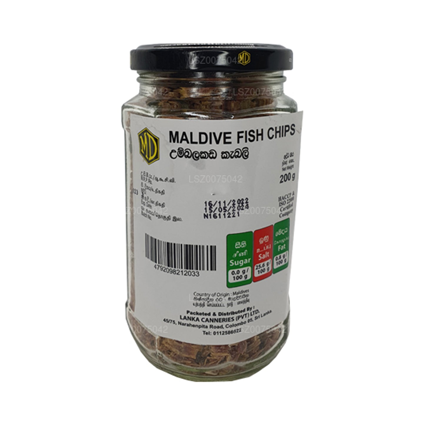 MD Maldiva Fish Chips Flaska (200g)