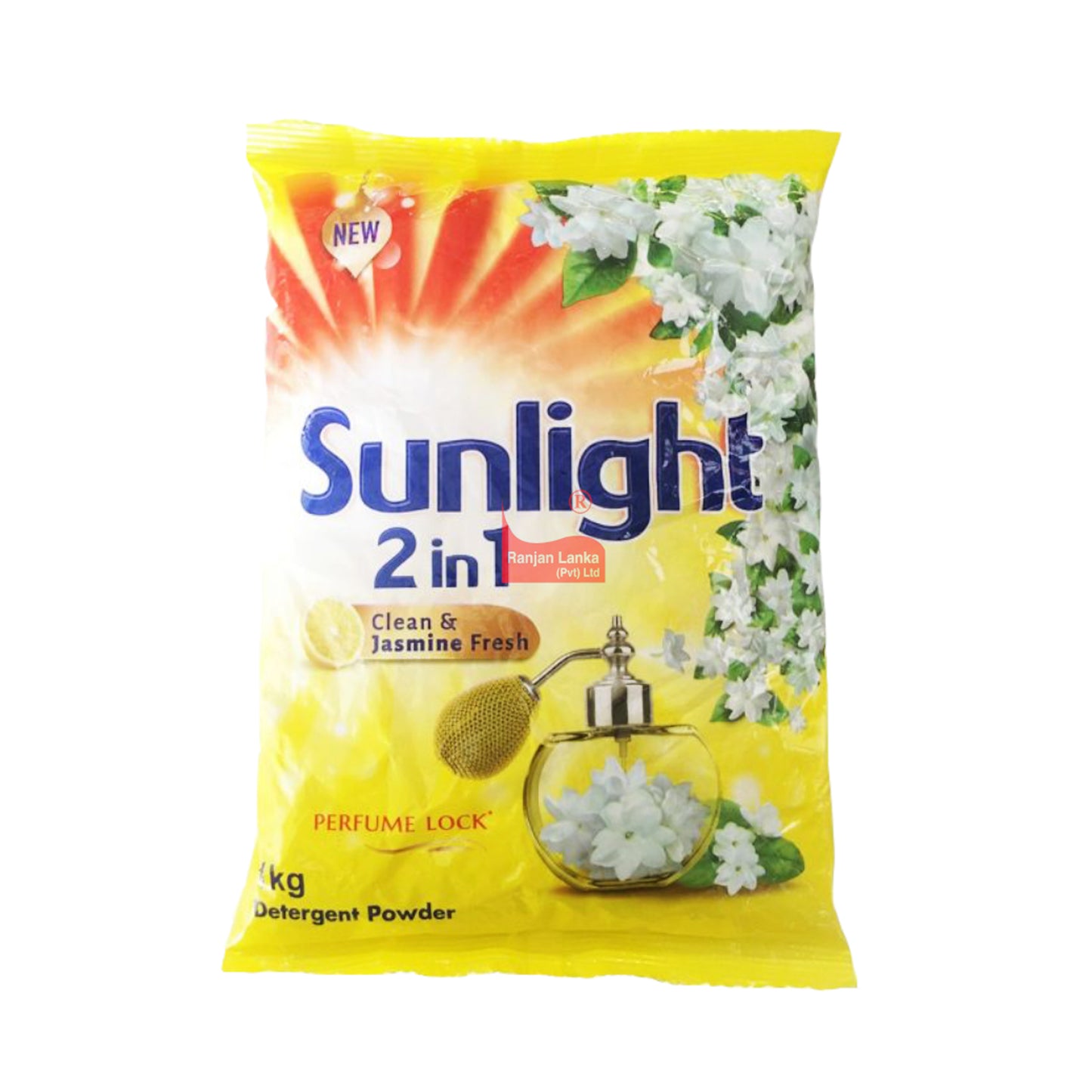 Sunlight Clean och Jasmine Fresh tvättmedelspulver (1kg)