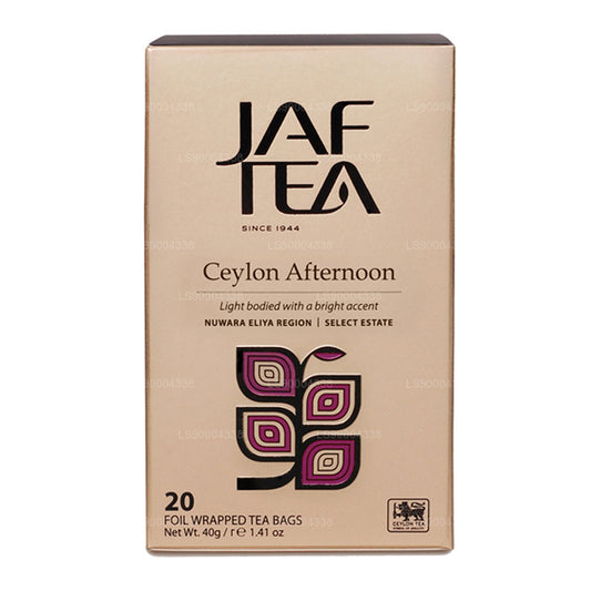 Jaf Tea Classic Gold Collection Ceylon Eftermiddagsfolie Kuvert Tepåsar (40g)