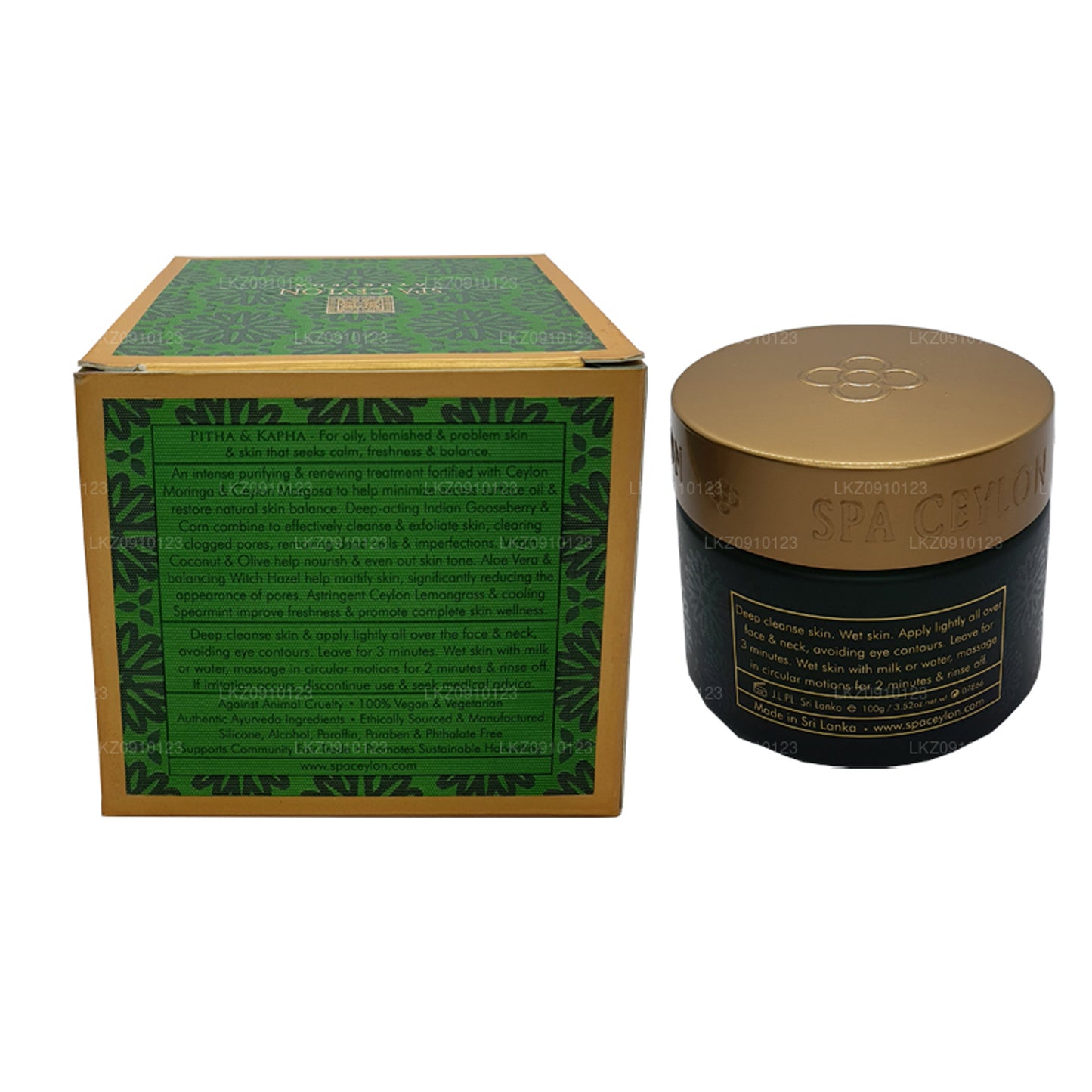 Spa Ceylon hudbalans Moringa och Neem klargörande lera Facial Exfoliator (100g)