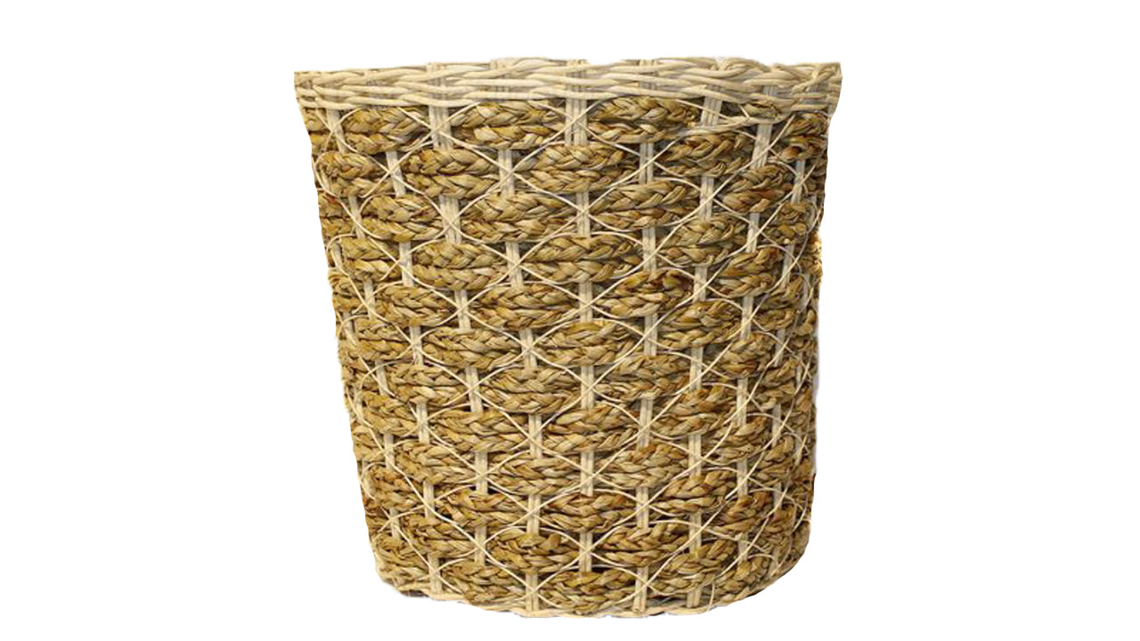 Handmade Bins Made of Cane and Reed