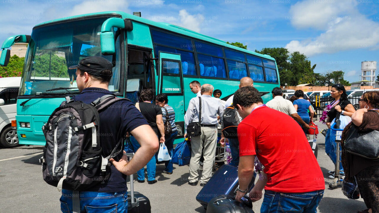 Transfer between Colombo Airport (CMB) and Beach Hut, Arugam Bay