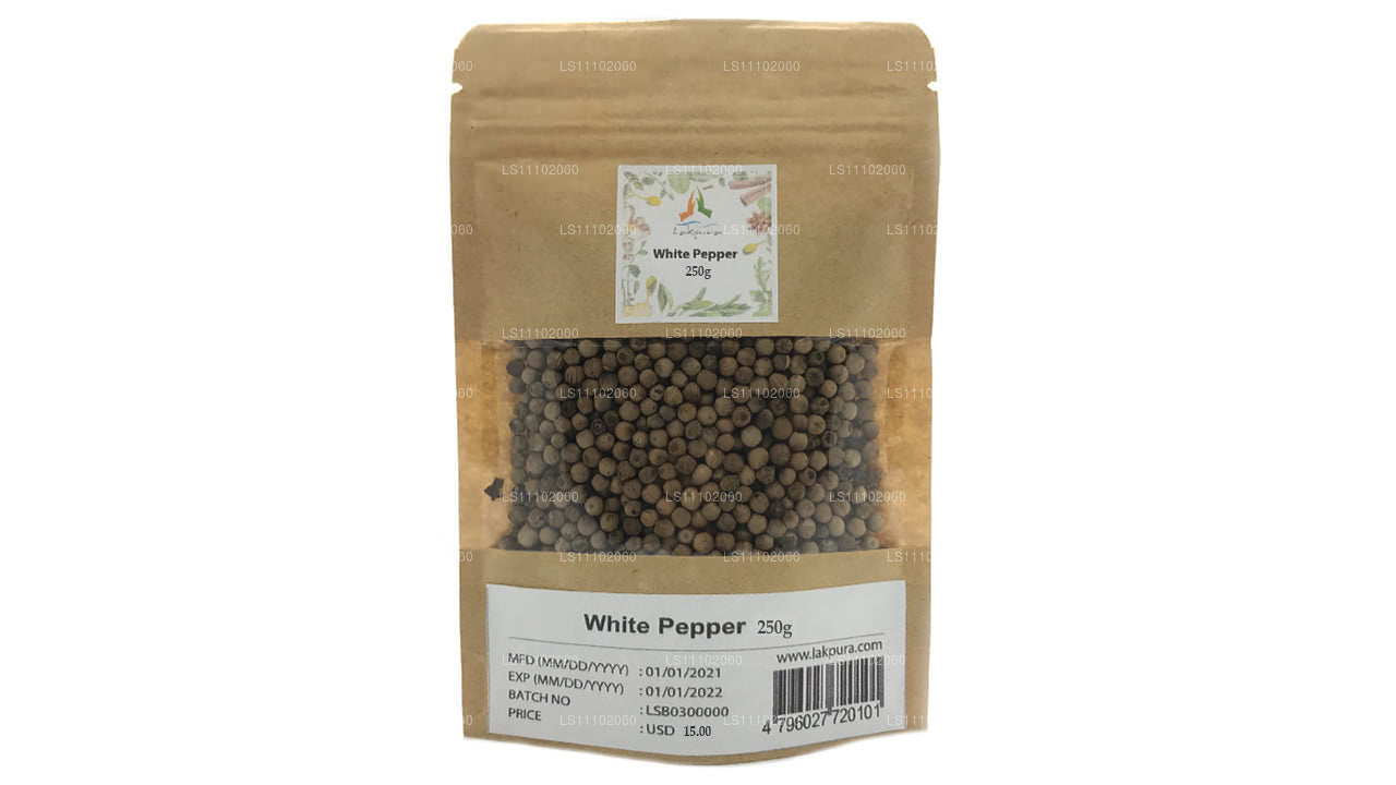 Lakpura White Pepper Whole (250g)