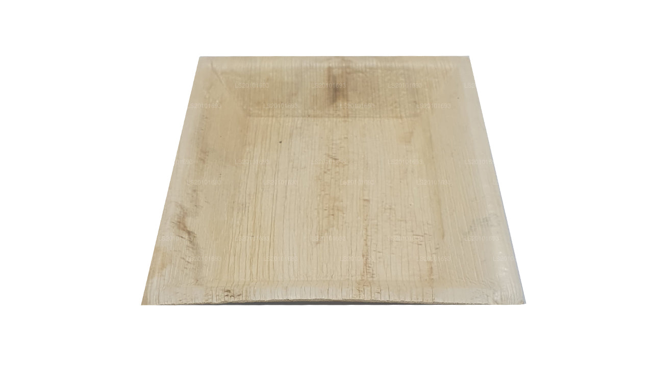 Handgjorda Areca Leaf mat tallrikar 20 cm x 20 cm (fyrkantig typ)