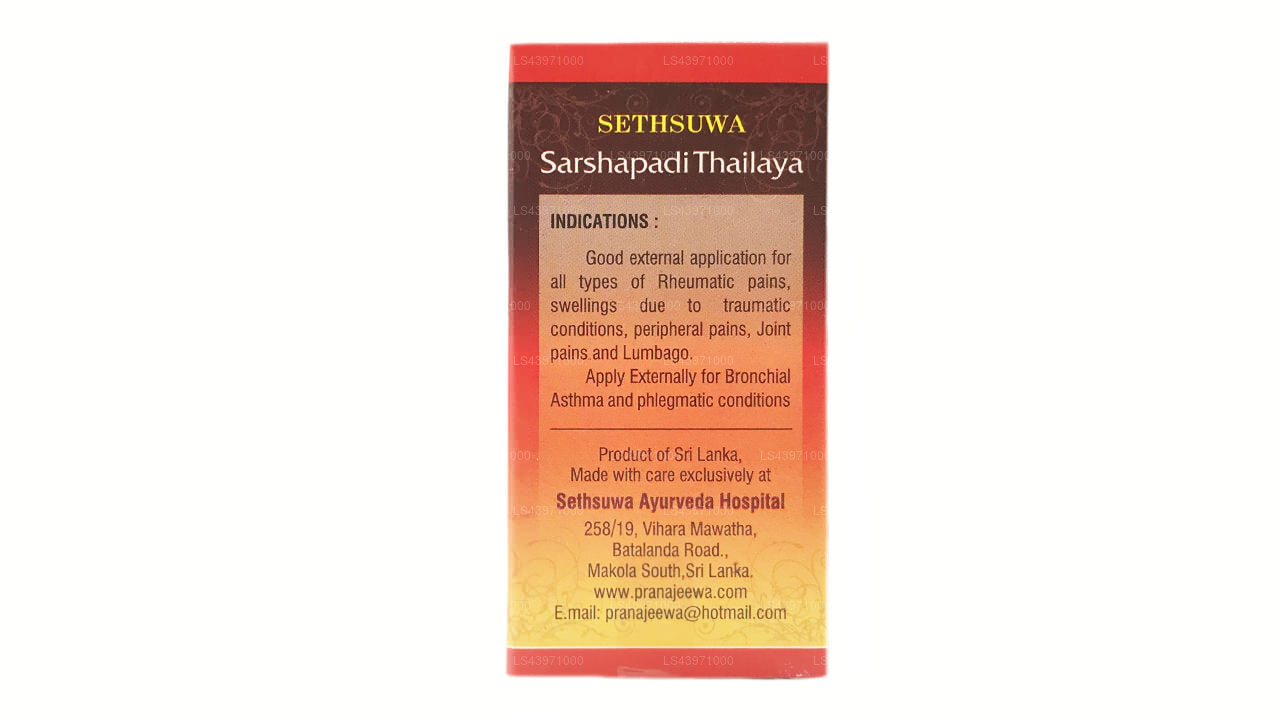 Sethsuwa Sarshapadi Olja (60 ml)