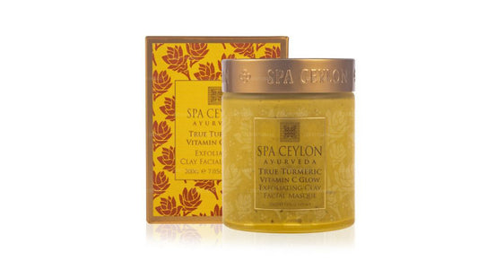 Spa Ceylon True Gurkmeja - Vitamin C Glow - Exfolierande Lera Ansiktsmask (200g)